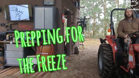 Freeze prep and stuff we've been working on. #frozen #florida #mahindra #ryobi