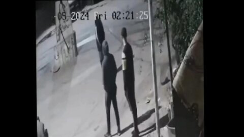 CCTV Footage of a Youth in Palestine Who Zionist Vermin Shot and Killed