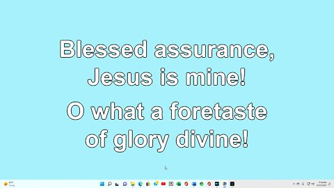 Blessed Assurance Verse 1