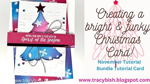 Create a Fun & Trendy Christmas Card using Merriest Trees Bundle.