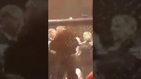 UFC@Conor McGregor jumps in cage to attack referee of another fight #shorts #conormcgregor #ufc