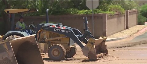 Clark County cleans up after flooding in Mountain's Edge