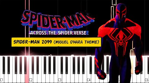 SPIDER-MAN 2099 Theme (Miguel O'Hara) (Beginner-Super Easy) Piano Tutorial