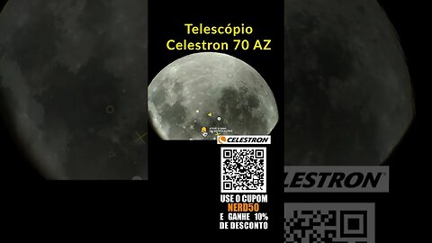 FOTOGRAFEI A LUA NO MEU CELESTRON 70 AZ #fotodalua #comprartelescópio #celestron