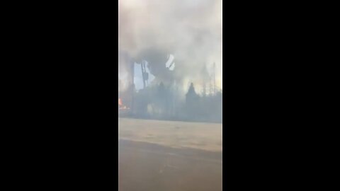 Homes in California go up in flames but not the trees…hmmm.