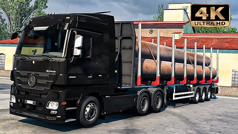 Mercedes-Benz Actros MP3 2660 - V8 "Big Pipes" | Euro Truck Simulator 2 Gameplay "4K"