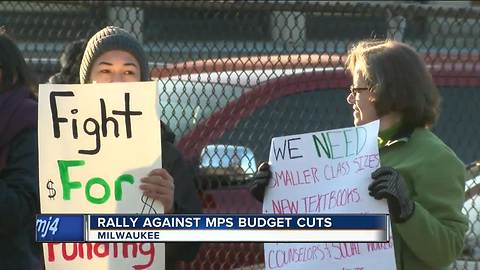 Teachers and students rally against MPS budget cuts