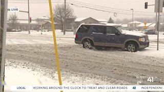 Cars spinning out in Olathe