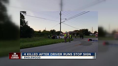 Four Killed After Driver Runs Stop Sign