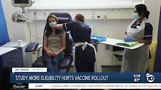 In-Depth: Study claims more eligibility could hurt vaccine rollout