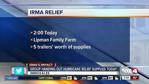 Non-profit handing out supplies in Immokalee