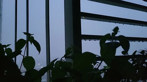 Unedited Raw Night Rain Sounds on my 10th Floor Apartment for Relaxation Sleeping Spa-[Trời mưa đêm]