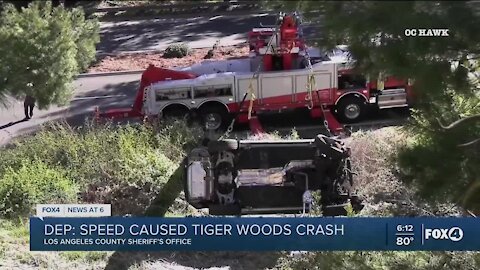 Sheriff: Tiger Woods was driving 84 to 87 mph in a 45 mph zone during time of crash