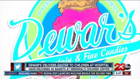 Dewar's delivers Easter gifts to hospitalized children