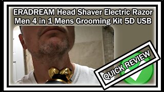 ERADREAM PT-BS07 Head Shaver Electric Razor for Men 4 in 1 Mens Grooming Kit 5D USB FULL REVIEW