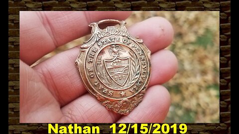 Metal Detecting Digging Old PA state Seal relic