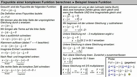 Berechnung von Fixpunkten komplexer Funktionen (C→C) ► Beispiel f(z)=0.5·i·z+0.1