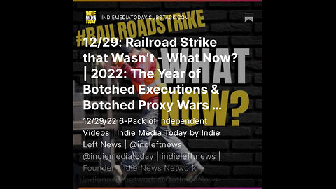 12/29: Railroad Strike that Wasn’t - What Now? | Year of Botched Executions & Botched Proxy Wars