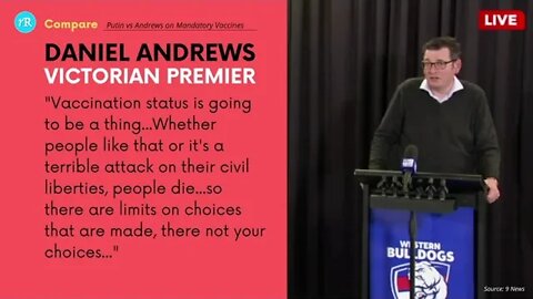 Vladimir Putin vs Daniel Andrews - Who's the tyrant now?