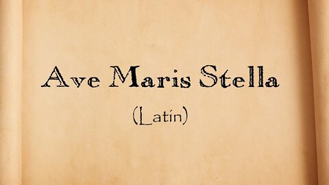 Ave Maris Stella em Latim