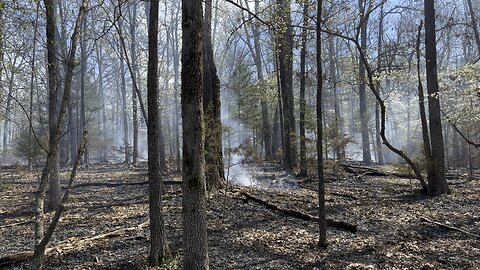 Spot burning after a controlled burn