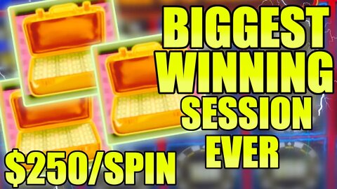 $250/BET MY BIGGEST WINNING SESSION EVER ON HIGH STAKES SLOT MACHINE