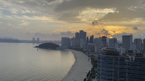 Korea's sunset in Haeundae, Busan