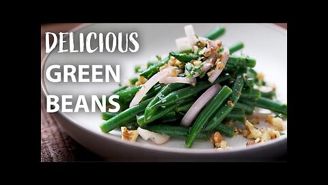 Easy Green Bean Recipe for the holidays - A Healthy Vegetarian and Vegan Recipe!