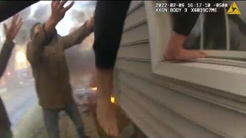 Teen Jumps From Burning House