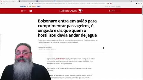 Bolsonaro entra em avião comercial e é tietado por quase todos, mas sempre tem um petista — PETER