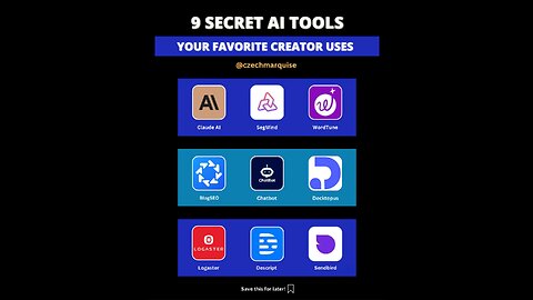 Here are 9 secret AI Tools your favorite creator is using 🤫