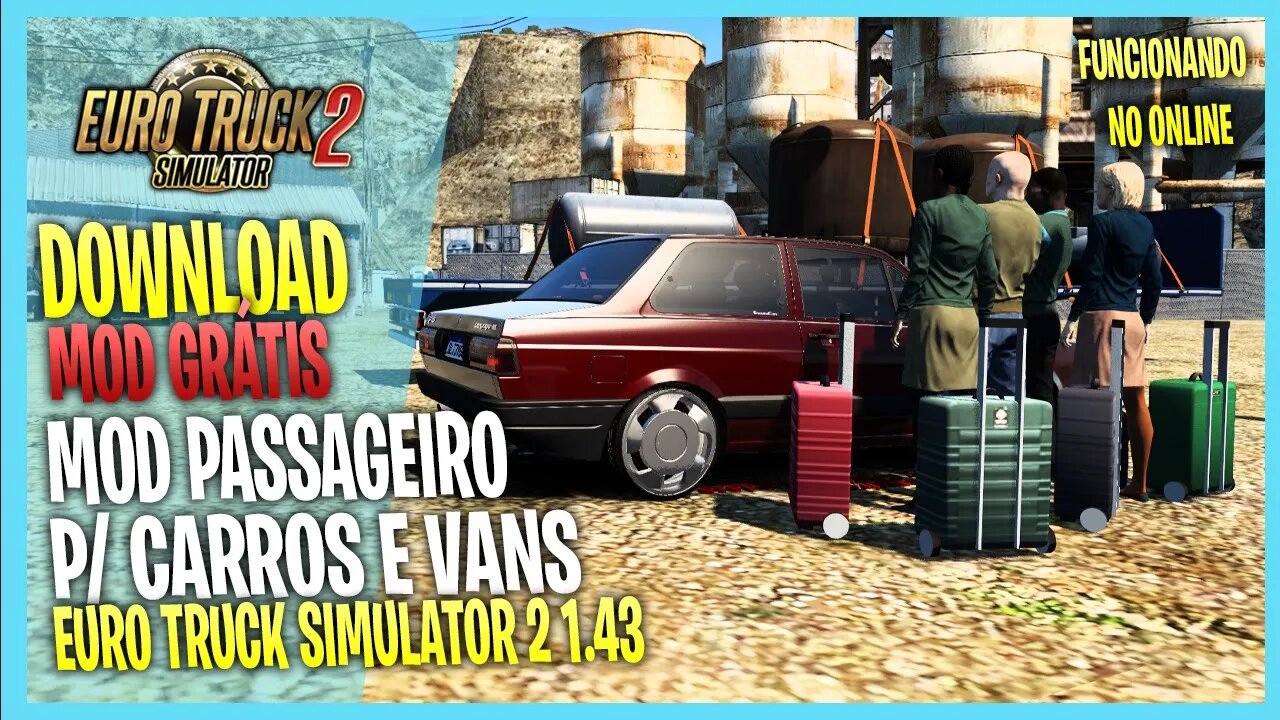 MOD PASSAGEIROS PARA CARROS EURO TRUCK SIMULATOR 2 MODS ETS2 1.43 