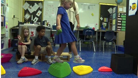 Pre-K students balance new set of skills through innovative motor lab