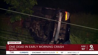 One person is dead after a crash in Bond Hill