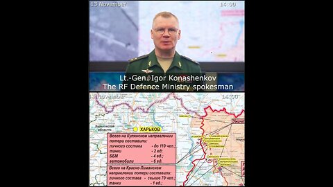 13.11.22 ⚡Russian Defence Ministry report on the progress of the deNAZIfication of Ukraine