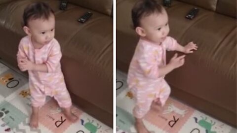 Baby Learnt Her First Dance Move And She Loved It!