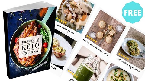 Keto Recipes | FREE Cookbook The Essential Keto Cookbook (Physical) | Ketogenic Diet