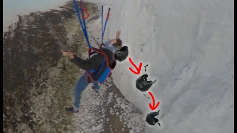 #shorts base jumper's helmet falls off