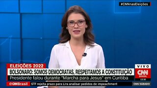 “Somos democratas, respeitamos a Constituição”, diz Bolsonaro em Marcha para Jesus | @SHORTS CNN