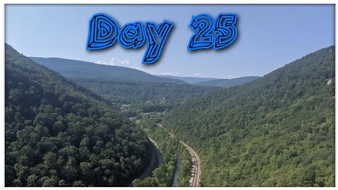 Lovers leap, bridge jump, lost action camera - Day 25 walking across America