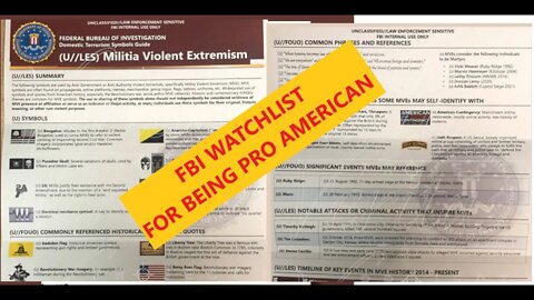 FBI Leaked Internal Document Puts You On Watchlist For Being Pro American - Don't Tread On Me