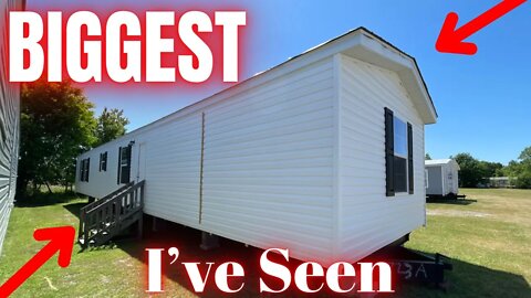 MASSIVE Single Wide Mobile Home Has To Be The BIGGEST ONE We’ve Ever Toured!