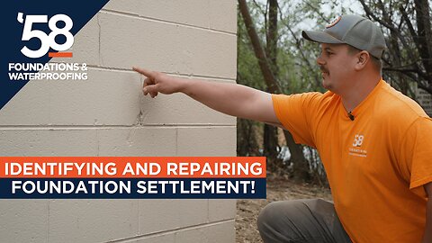 How to Identify and Repair Foundation Settlement! | '58 Foundations & Waterproofing