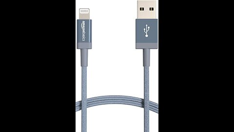 Amazon Basics Nylon USB-A to Lightning Cable Cord, MFi Certified Charger for Apple iPhone