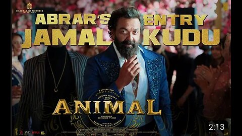 ANIMAL: ABRAR'S ENTRY - JAMAL KUDU(Full Video) Song - Animal Movie