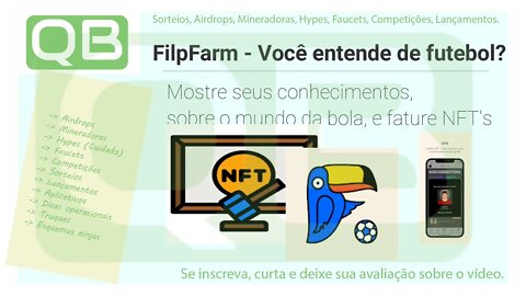 Aplicativos - FilpFarm - Ganhe NFT 2 provas de ganhos no vídeo