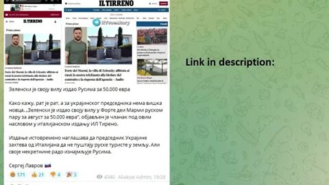 Zelensky rented his villa to the Russians for 50,000 euros