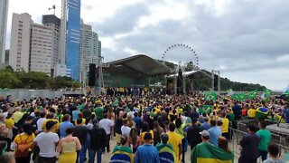 Marcha Para Jesus: momento do hino nacional