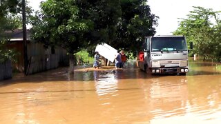 Alagamentos em Alta Floresta D’Oeste deixa várias residências alagadas