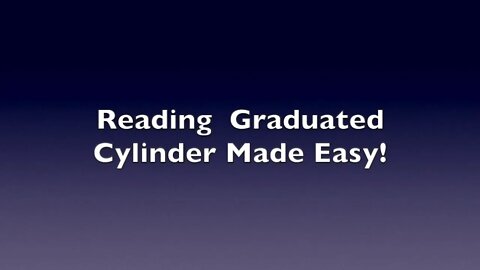 Minute Lesson - Measuring with a Graduated Cylinder Estimate Digits Made EASY!